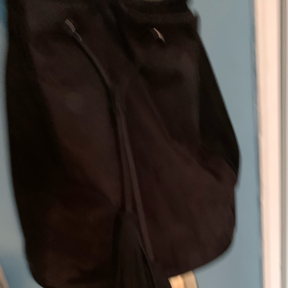Black Suede Backpack - Picture 2 of 4